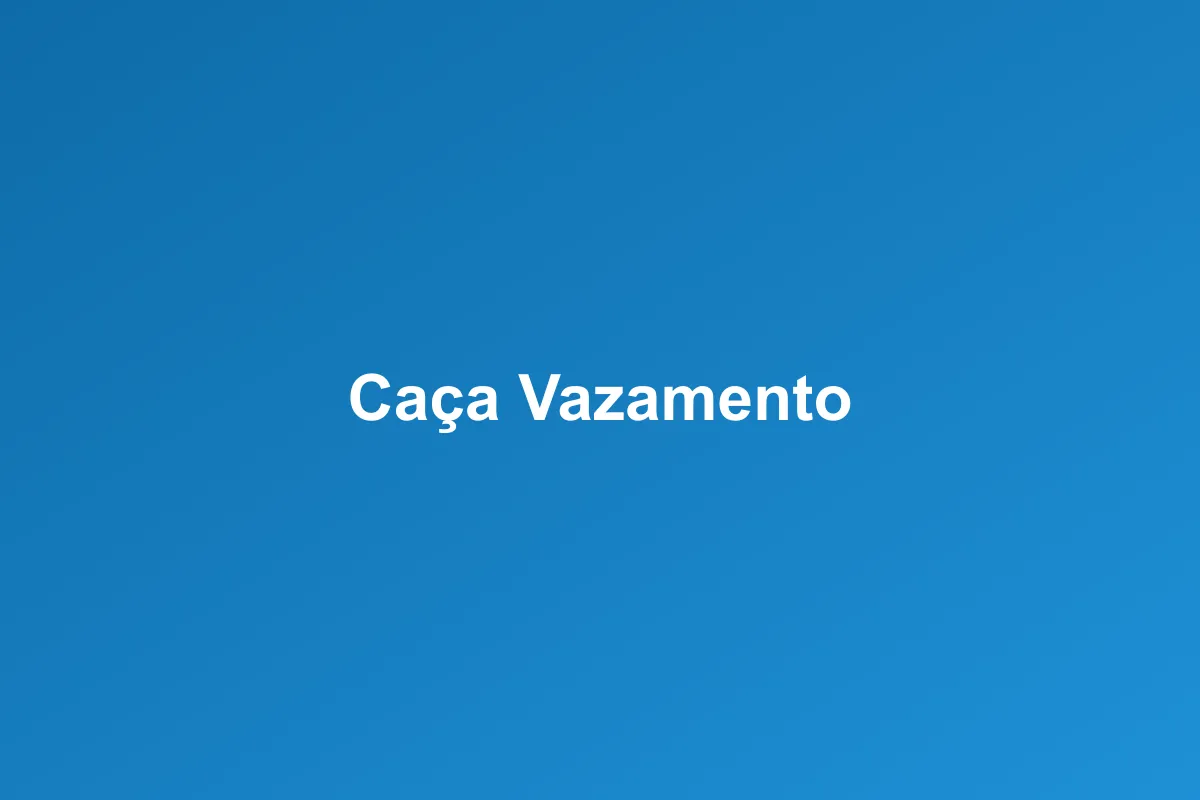 Caça-vazamento de Água em Juiz de Fora